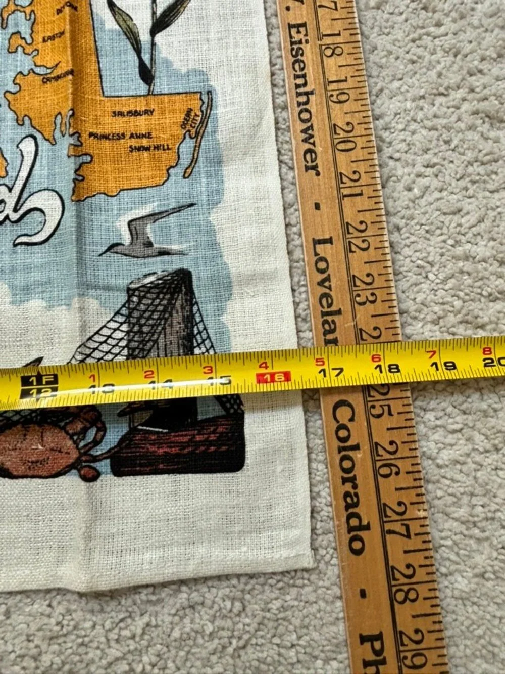 1984 Maryland 350th Anniversary Linen Towel